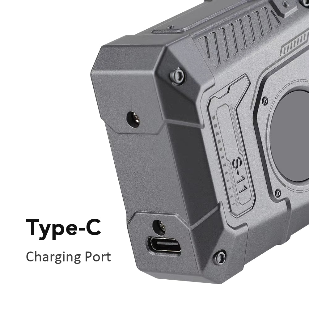 Mecha Style Double Blade Electric Shaver with Digital Display