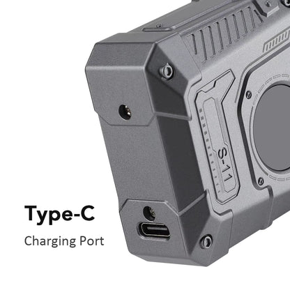 Mecha Style Double Blade Electric Shaver with Digital Display
