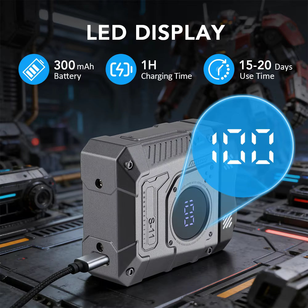 Mecha Style Double Blade Electric Shaver with Digital Display
